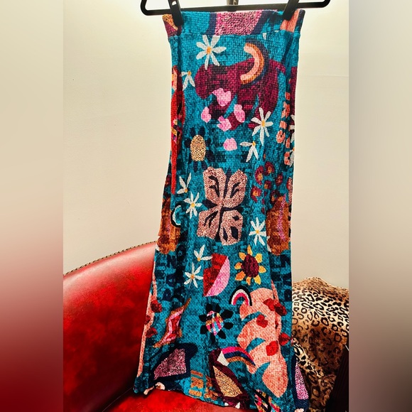 FARM Rio for Anthropologie Gabriela Knit Maxi Skirt in Rainbow, XS - Picture 12 of 12